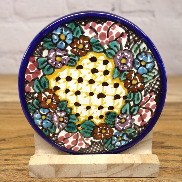 Handmade Set Of 2 Clay Coasters - Picture 2 of 5